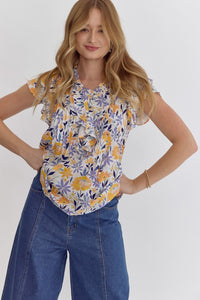 Sunflower Ruffle Top