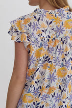 Load image into Gallery viewer, Sunflower Ruffle Top