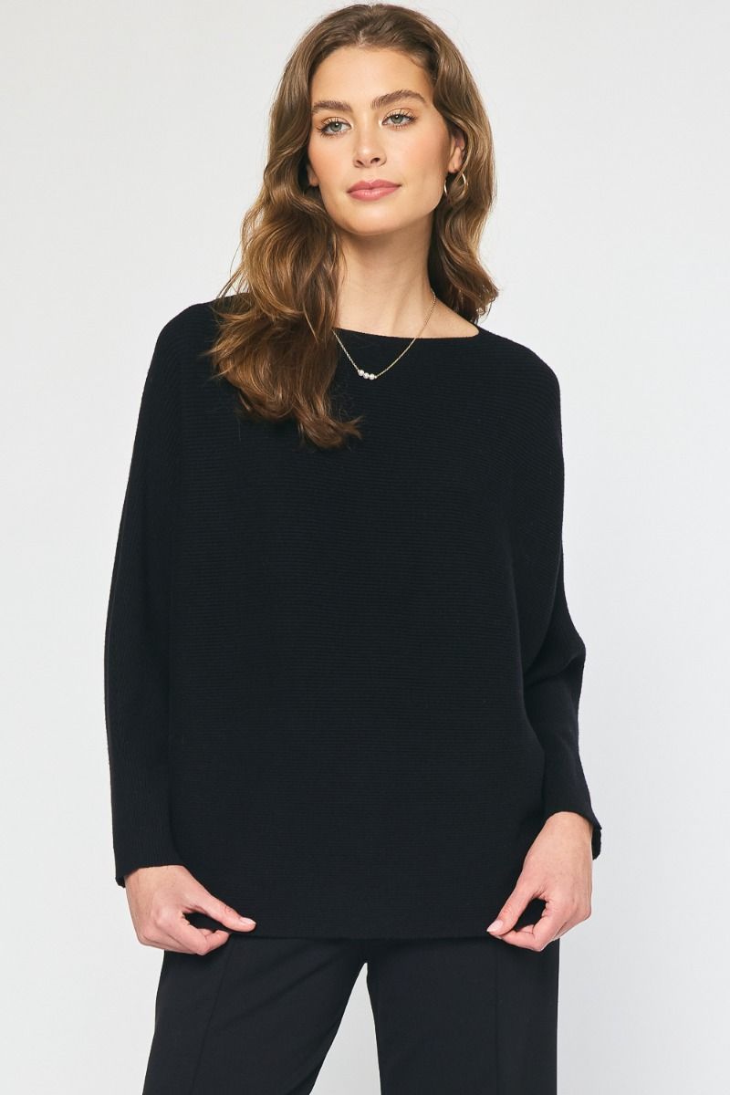 So True Ribbed Top - Black