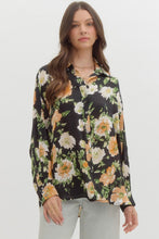 Load image into Gallery viewer, Janet Floral Top - Black