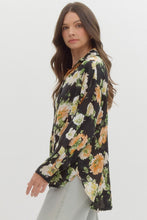 Load image into Gallery viewer, Janet Floral Top - Black