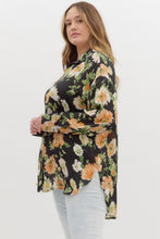 Load image into Gallery viewer, Janet Floral Top - Black