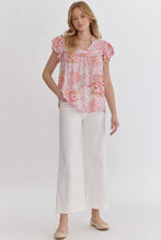 Load image into Gallery viewer, Rosey Floral Ruffle Top - Pink