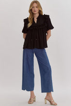 Load image into Gallery viewer, Havan Ruffle Top - Black