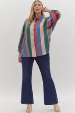 Load image into Gallery viewer, Colorful Daze Button Up Top *Curvy*