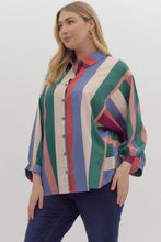 Load image into Gallery viewer, Colorful Daze Button Up Top *Curvy*