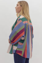 Load image into Gallery viewer, Colorful Daze Button Up Top *Curvy*