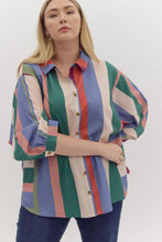 Load image into Gallery viewer, Colorful Daze Button Up Top *Curvy*