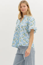 Load image into Gallery viewer, Blue Hydrangea Floral Top