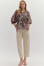 Load image into Gallery viewer, Lainey Floral Blouse - Chocolate *Regular &amp; Curvy*
