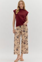 Load image into Gallery viewer, Elena Mock Neck Sweater Vest - Burgundy