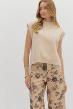 Load image into Gallery viewer, Elena Mock Neck Sweater Vest - Oatmeal