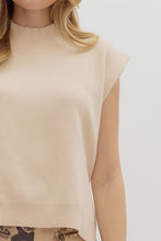 Load image into Gallery viewer, Elena Mock Neck Sweater Vest - Oatmeal