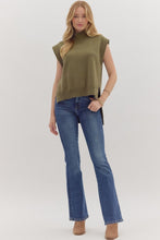 Load image into Gallery viewer, Elena Mock Neck Sweater Vest - Olive