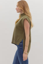 Load image into Gallery viewer, Elena Mock Neck Sweater Vest - Olive