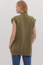 Load image into Gallery viewer, Elena Mock Neck Sweater Vest - Olive
