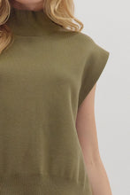 Load image into Gallery viewer, Elena Mock Neck Sweater Vest - Olive