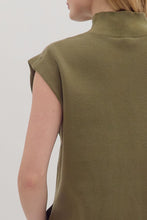 Load image into Gallery viewer, Elena Mock Neck Sweater Vest - Olive