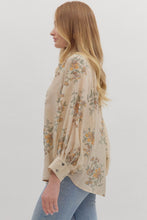 Load image into Gallery viewer, Dina Vintage Floral Button Up - Ecru