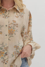 Load image into Gallery viewer, Dina Vintage Floral Button Up - Ecru