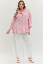 Load image into Gallery viewer, Miss Pearl Striped Top - Pink