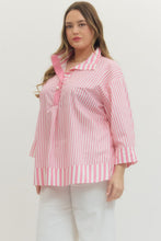 Load image into Gallery viewer, Miss Pearl Striped Top - Pink