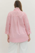 Load image into Gallery viewer, Miss Pearl Striped Top - Pink