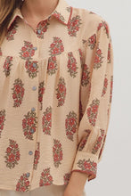 Load image into Gallery viewer, Demi Floral Button Down - Ecru