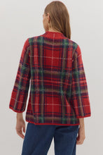 Load image into Gallery viewer, Pretty in Plaid Sweater - Red