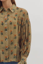 Load image into Gallery viewer, Sunflower Ruffle Button Down - Olive