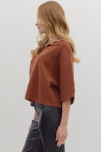 Load image into Gallery viewer, London Collared Top - Brown