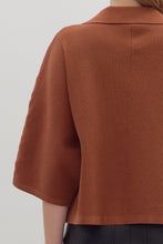 Load image into Gallery viewer, London Collared Top - Brown