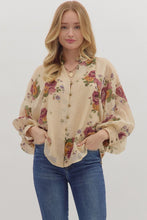 Load image into Gallery viewer, Vienna Floral Top - Ecru