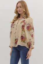 Load image into Gallery viewer, Vienna Floral Top - Ecru