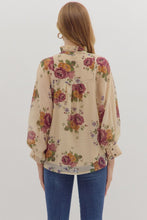 Load image into Gallery viewer, Vienna Floral Top - Ecru