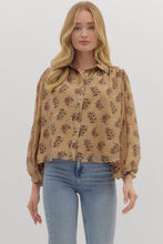 Load image into Gallery viewer, Jensen Floral Top - Taupe