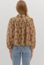 Load image into Gallery viewer, Jensen Floral Top - Taupe