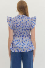 Load image into Gallery viewer, Iris Smocked Top - Royal Blue