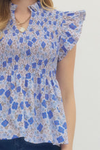 Load image into Gallery viewer, Iris Smocked Top - Royal Blue