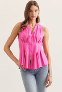 The Caroline Top - Hot Pink