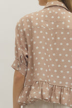 Load image into Gallery viewer, Dottie Ruffle Top - Taupe