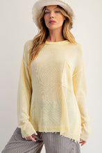 Load image into Gallery viewer, Maia Relaxed Knit Sweater - Butter Yellow
