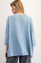 Load image into Gallery viewer, Starry Eyed Boxy Tee - Denim Blue