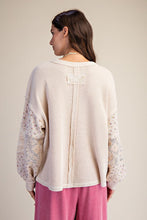 Load image into Gallery viewer, Flora Lace Mix Top - Natural