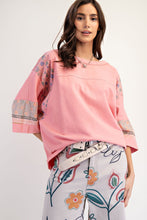 Load image into Gallery viewer, Elaine Mix Print Top - Faded Coral