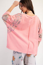 Load image into Gallery viewer, Elaine Mix Print Top - Faded Coral