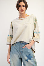 Load image into Gallery viewer, Elaine Mix Print Top - Sage Oatmeal