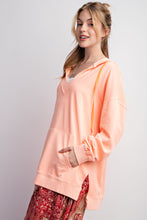 Load image into Gallery viewer, Tried &amp; True Mineral Washed Hoodie by Easel - Neon Coral