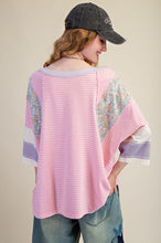 Load image into Gallery viewer, Julia Mixed Print Top - Cotton Pink