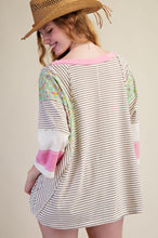 Load image into Gallery viewer, Julia Mixed Print Top - Natural Brown